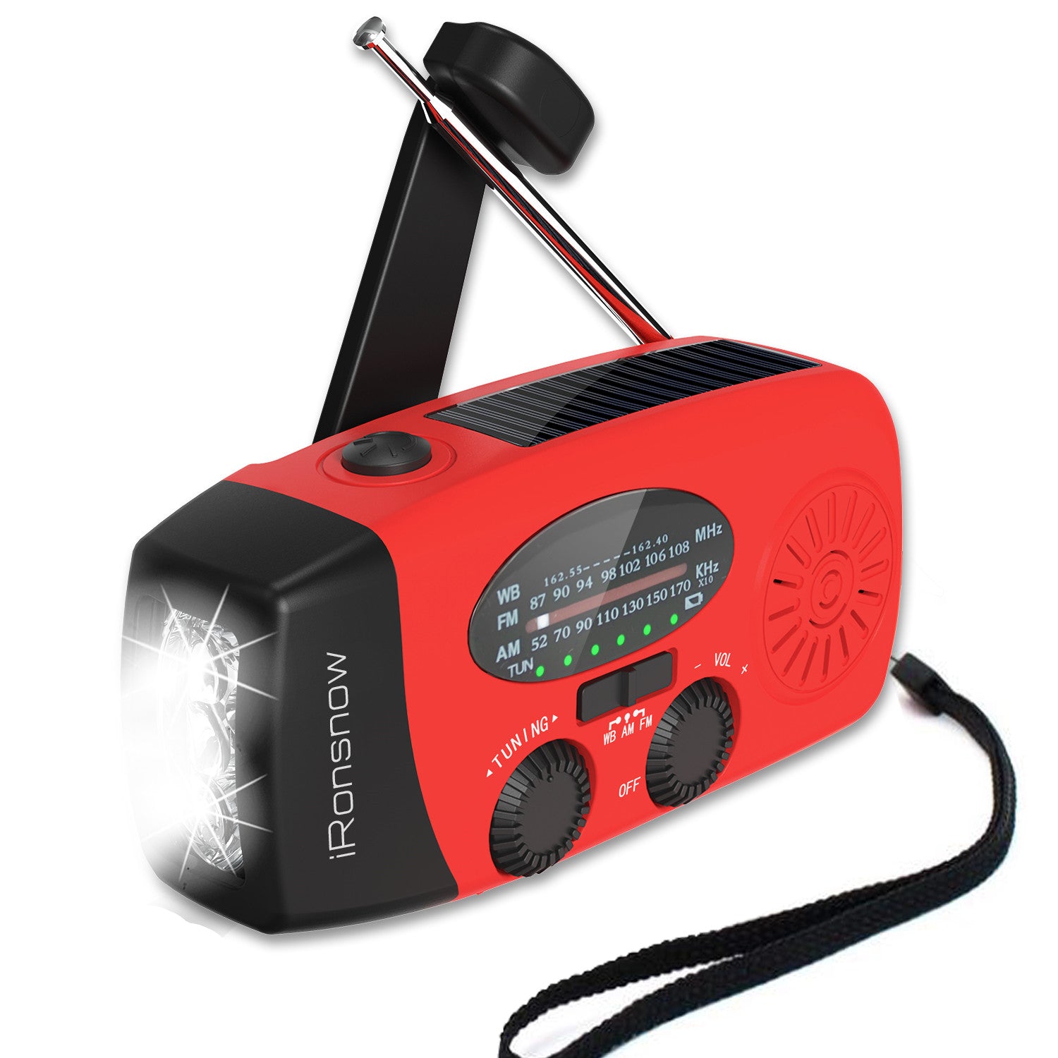2021 Emergency Solar Weather Radio Hurricane Supplies Hand Crank Self Powered Am Fm Wb Noaa Survival Radios Earthquake Kit With 2000mah Power Bank Battery Indicator Flashlight For Smart Phone Orange - View #4