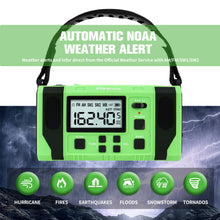 iRonsnow 10000mAh NOAA Emergency Weather Alert Radio, LCD Digital AM/FM/SW Solar Hand Crank Radio, 360° Rotatable Reading Lamp, Dual Speakers, Headphone Jack, SOS, USB Phone Charger