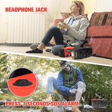 5000mAh Emergency Crank Weather Radio, iRonsnow NOAA/FM/AM Solar Radios, Portable Survival Radio with SOS, Earphone Jack, 1W 4 Modes LED Flashlight, Cell Phone Charger for Camping Hiking