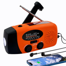 5000mAh Emergency Crank Weather Radio, iRonsnow NOAA/FM/AM Solar Radios, Portable Survival Radio with SOS, Earphone Jack, 1W 4 Modes LED Flashlight, Cell Phone Charger for Camping Hiking