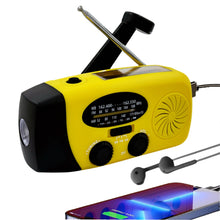 5000mAh Emergency Crank Weather Radio, iRonsnow NOAA/FM/AM Solar Radios, Portable Survival Radio with SOS, Earphone Jack, 1W 4 Modes LED Flashlight, Cell Phone Charger for Camping Hiking