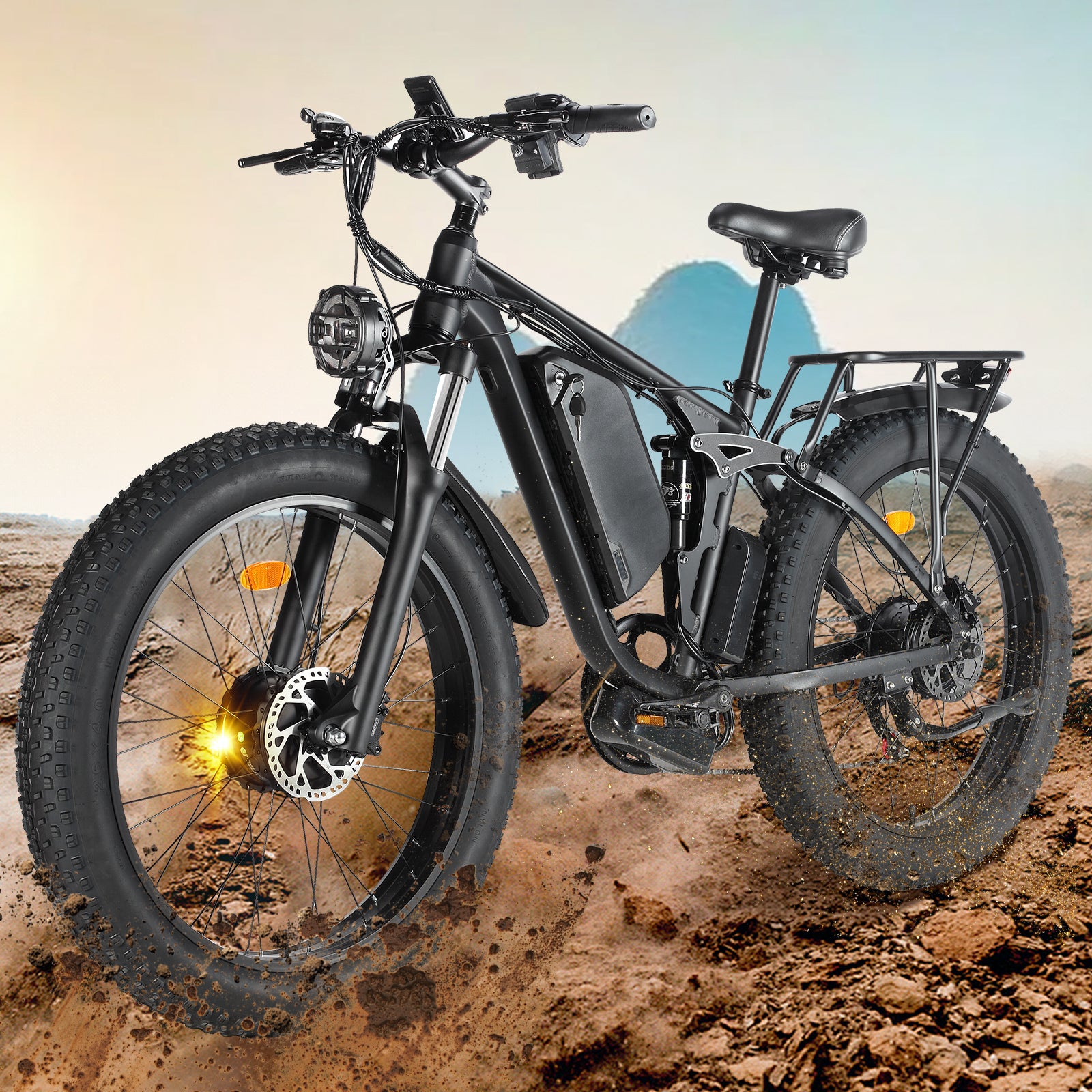 Smlro V3 Plus Electric Bicycle, 2000W Dual Motor 26'' Fat Tire Electri – iRonsnow Smlro V3 Plus Electric Bicycle, 2000W Dual Motor 26'' Fat Tire Electri – iRonsnow