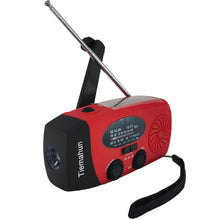 Tiemahun 2000mAh SOS Alarm Emergency Weather Radio, 3LED Type-C Hand Crank Solar Battery Operated Wind Up Radio Flashlight, NOAA AM FM Portable Radio Cell Phone Charger Survival Kit