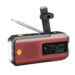 Newest iRonsnow Solar Emergency NOAA Weather Radio Dynamo Hand Crank Self Powered Dynamo AM FM WB Radio 3 LED Flashlight 2000mAh Smart Phone Charger Power Bank SOS