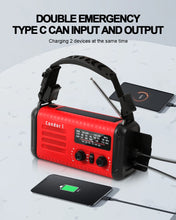iRonsnow - Condor 1, Emergency Crank Radio, 20000mAh / 74000mWh Weather Radio, Solar Hand Crank Radio with NOAA/AM/FM, Battery Powered Radio with Cell Phone Charger, Reading Lamp, Flashlight & SOS for Emergencies/Home