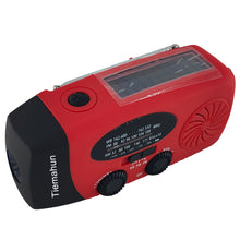 Tiemahun 2000mAh SOS Alarm Emergency Weather Radio, 3LED Type-C Hand Crank Solar Battery Operated Wind Up Radio Flashlight, NOAA AM FM Portable Radio Cell Phone Charger Survival Kit