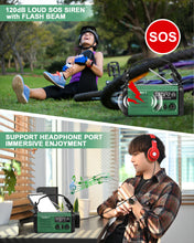 iRonsnow - Condor 1, Emergency Crank Radio, 20000mAh / 74000mWh Weather Radio, Solar Hand Crank Radio with NOAA/AM/FM, Battery Powered Radio with Cell Phone Charger, Reading Lamp, Flashlight & SOS for Emergencies/Home