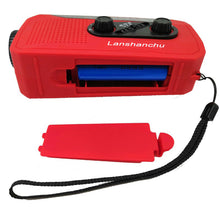 Lanshanchu Solar Emergency NOAA Weather Radio Dynamo Hand Crank Self Powered Dynamo AM FM WB Radio 3 LED Flashlight 2000mAh Smart Phone Charger