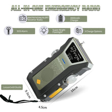 iRonsnow Emergency Weather Radio, Hand Crank Solar FM/AM/NOAA Weather Radio with 1.5W Wind Up Flashlight, 4000mAh Portable Cell Phone Charger with SOS Alarm