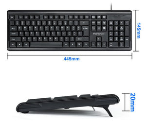 iRonsnow Universal Wired Computer Keyboard, Black – Basic Keyboard - Compatible for Windows, PC, Laptop