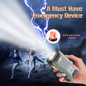 iRonsnow Emergency Weather Radio, Hand Crank Solar FM/AM/NOAA Weather Radio with 1.5W Wind Up Flashlight, 4000mAh Portable Cell Phone Charger with SOS Alarm