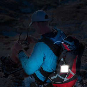 iRonsnow Portable Emergency LED Flood Security Work Light with 5200mAh Power Bank, 1000lm 5500K Waterproof Outdoor Flood Light with Magnets Phone Charger